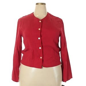 Vintage Finity Studio Long Sleeve Silk Top, new